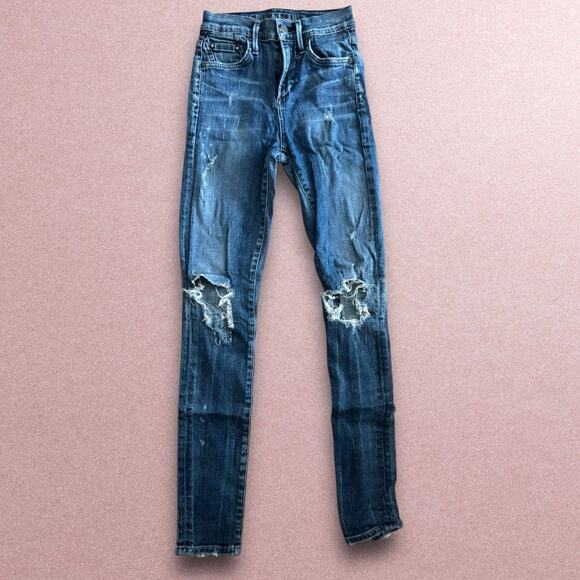 Citizens of Humanity Denim - Citizens of Humanity Busted Knee High Rise Skinny Jeans